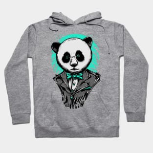 Smart Panda Suit Grey Blue Hoodie